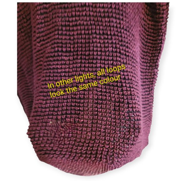 Isabel Marant Burgundy Linen-Cotton Looseweave Oversized Poncho Sweater size S/M - Picture 11 of 12